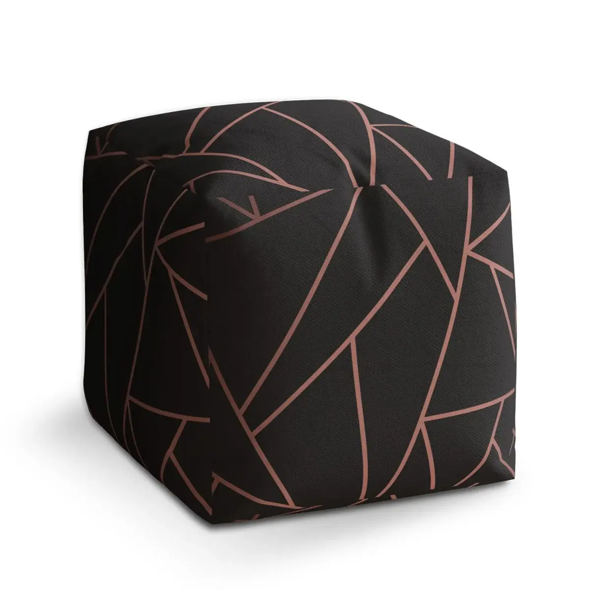 Taburet Cube Růžové obrazce - 50x50x50 cm
