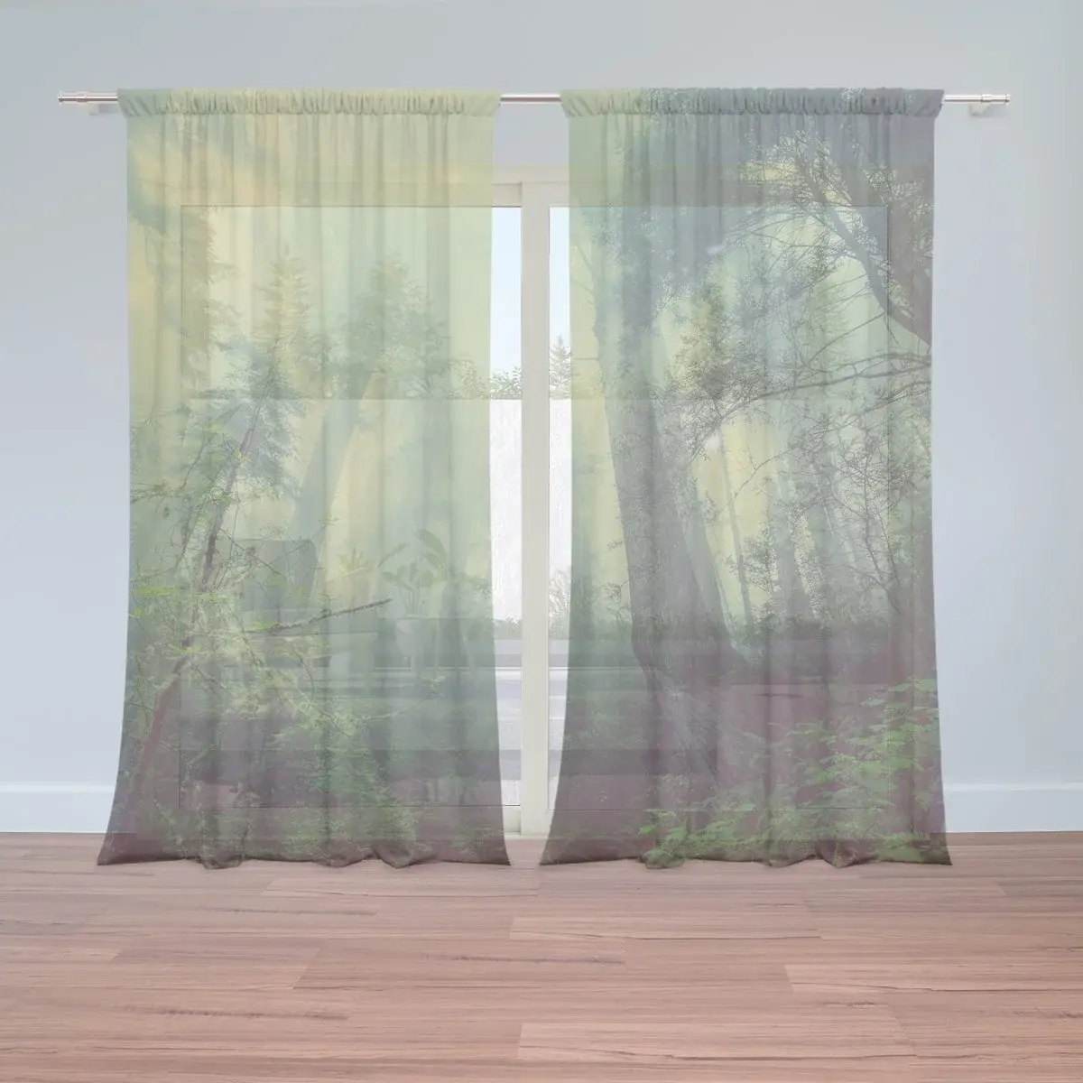Záclony Temný les: 2ks 150x250cm
