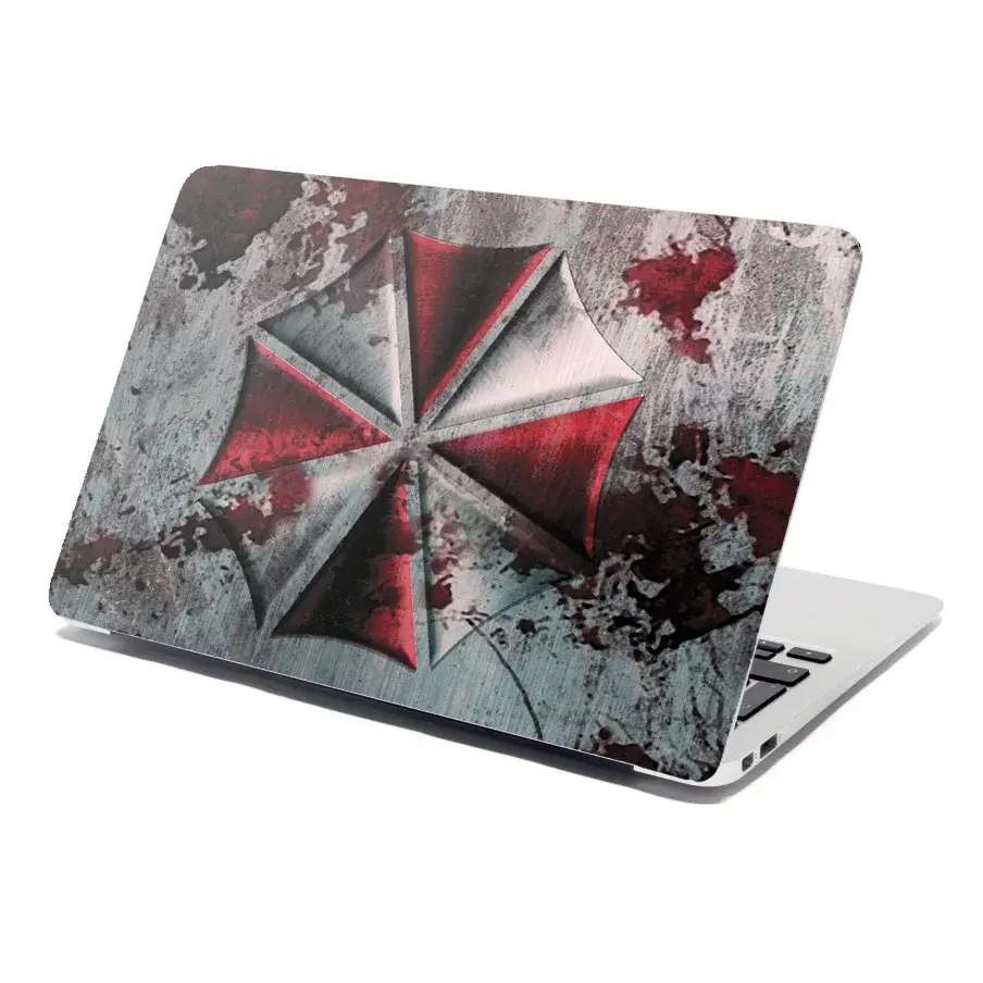 Samolepka na notebook Resident Evil Umbrella Corporation Steel - 38x26 cm