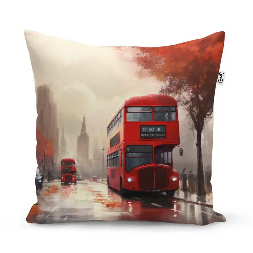 Polštář Londýn Double-decker 1 - 60x60 cm