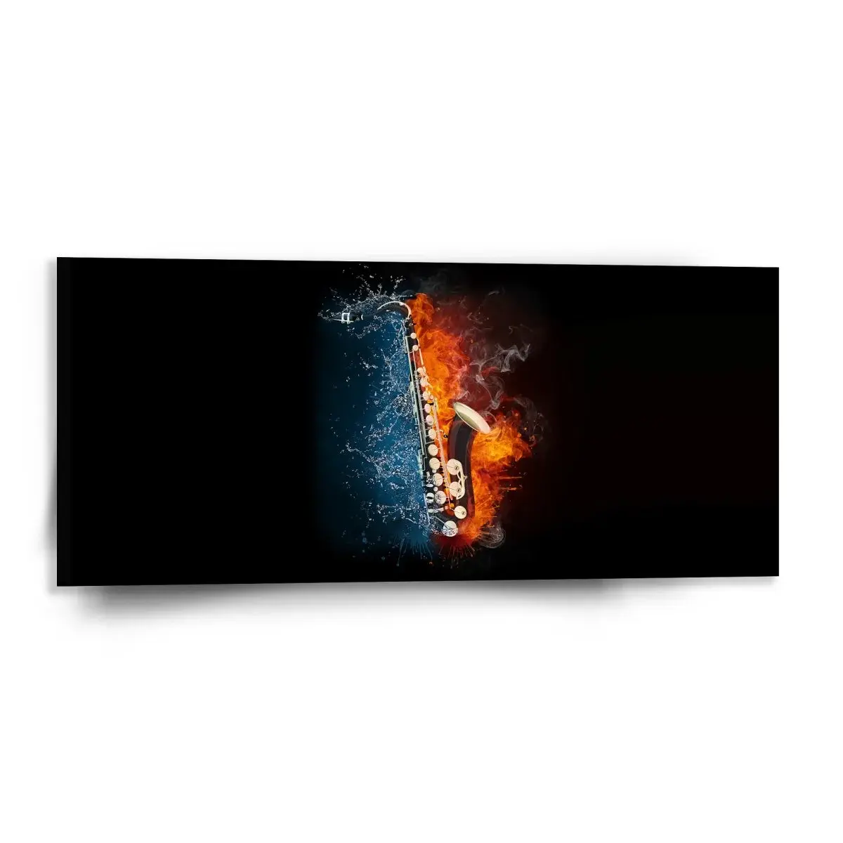 Obraz Ohnivý saxofon - 110x50 cm