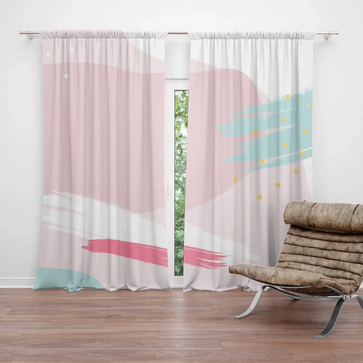 Závěs Světlý vzor: 2ks 140x250cm