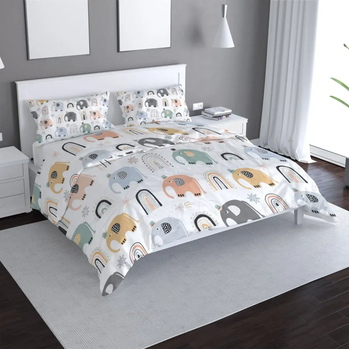 Povlečení Animovaní sloni - 140x220 / 90x70
