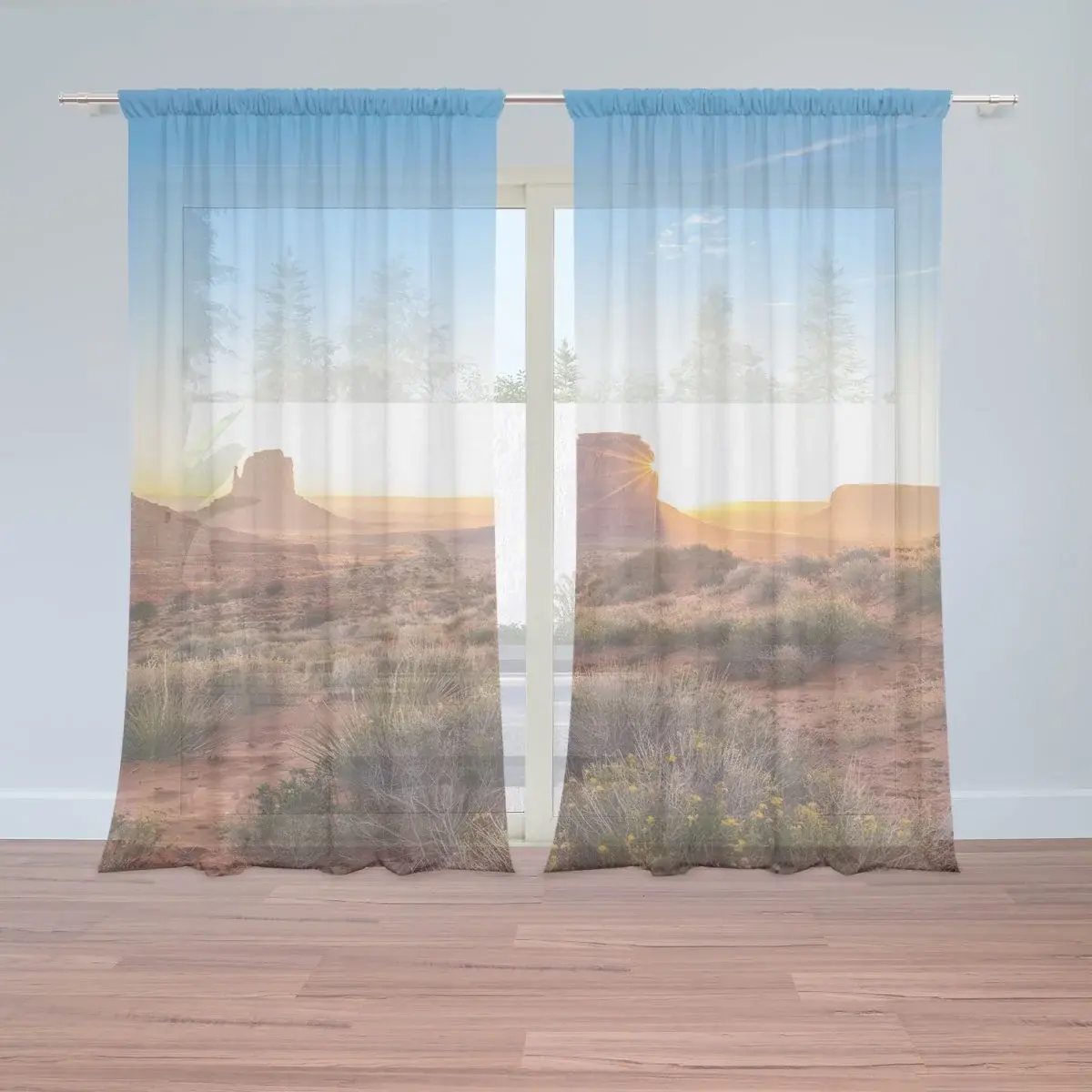 Záclony Skály v poušti 2: 2ks 150x250cm