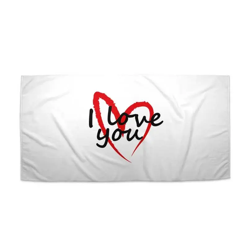 Ručník I Love you srdce - 70x140 cm
