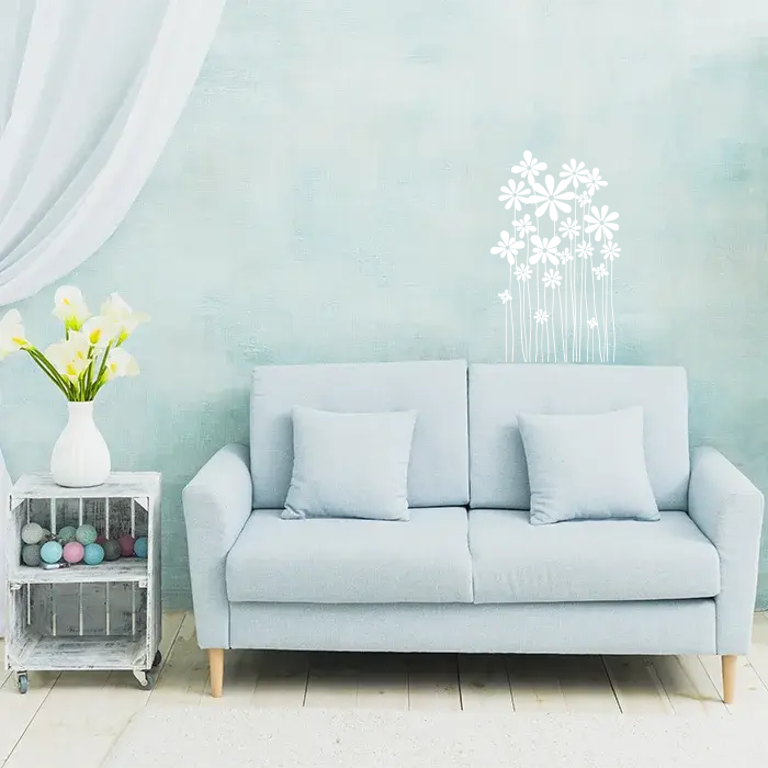 Samolepka na zeď: Pnoucí květiny - 55x90 cm