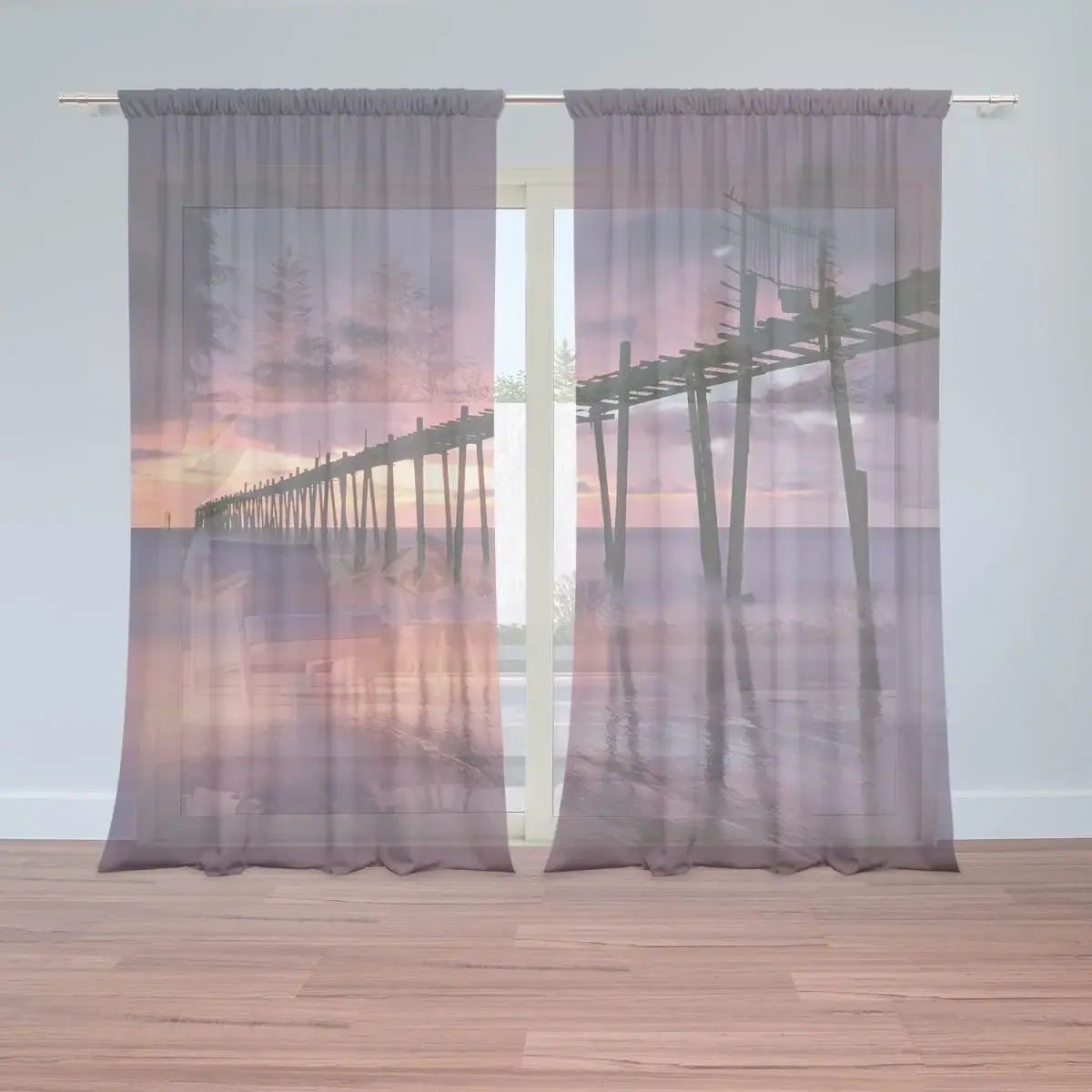Záclony Oceán: 2ks 150x250cm