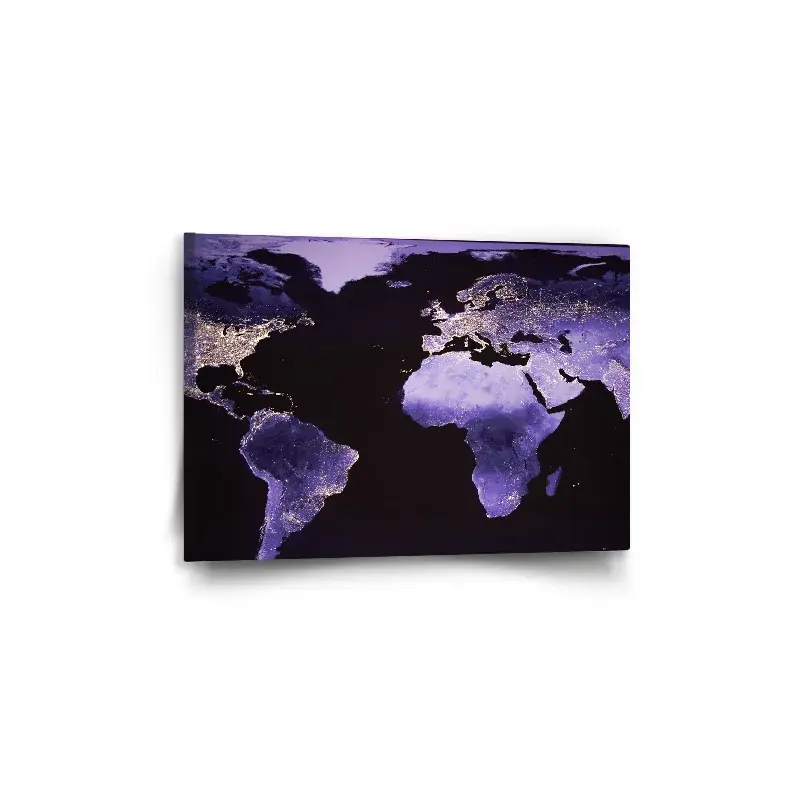 Obraz Světelná mapa světa - 60x40 cm