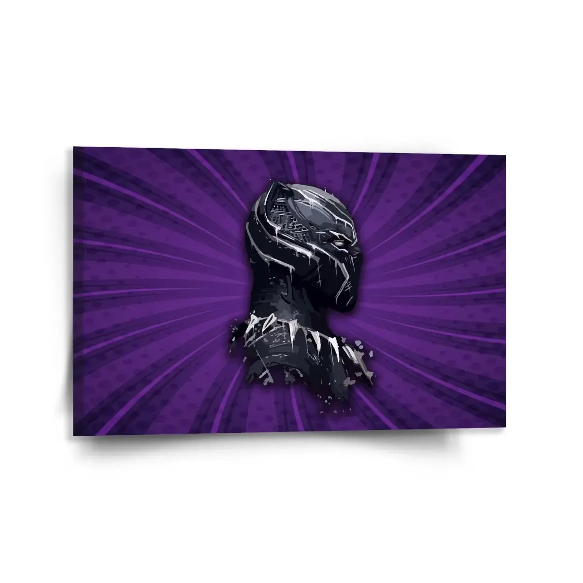 Obraz BLACK PANTHER z profilu Fialový - 120x80 cm
