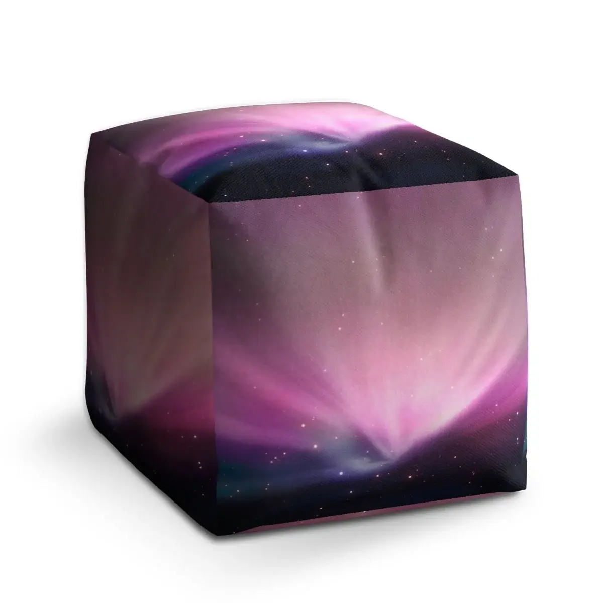 Taburet Cube Fialová záře - 50x50x50 cm