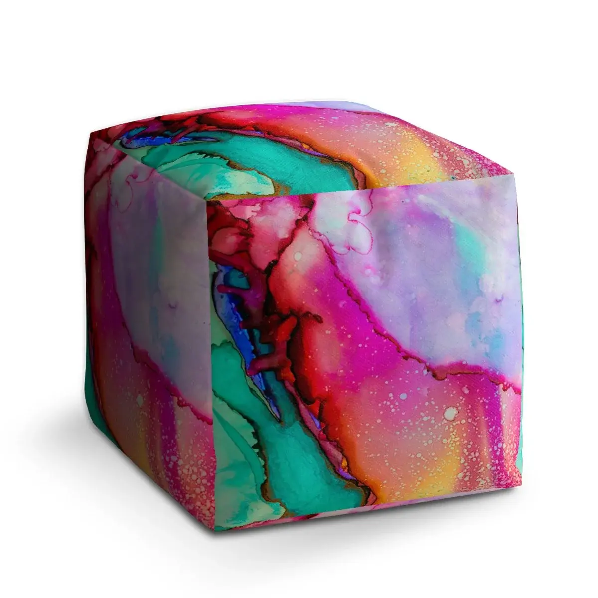 Taburet Cube Barvičky - 40x40x40 cm