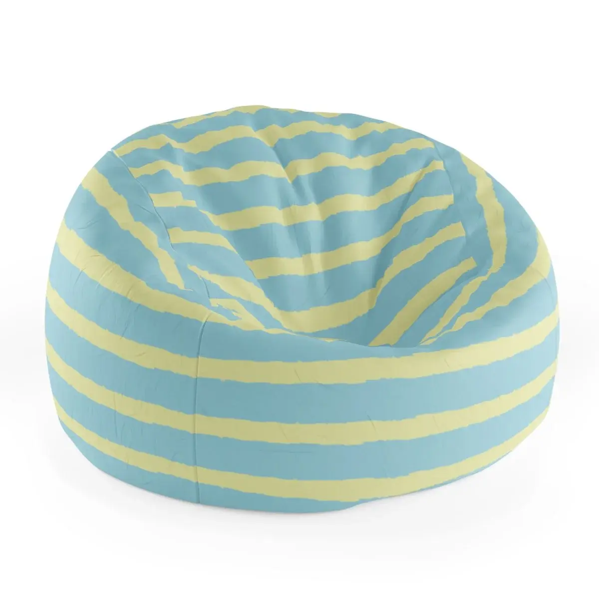 Sedací vak Cocoon Modrožluté pruhy - 75 x 45 x 35 cm