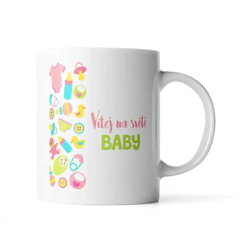 Hrnek Vítej na světě, baby - 200 ml - espresso