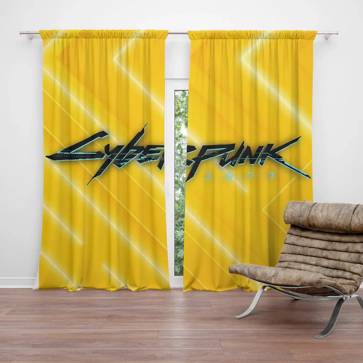 Závěs Cyberpunk 2077 Žlutý: 2ks 140x250cm