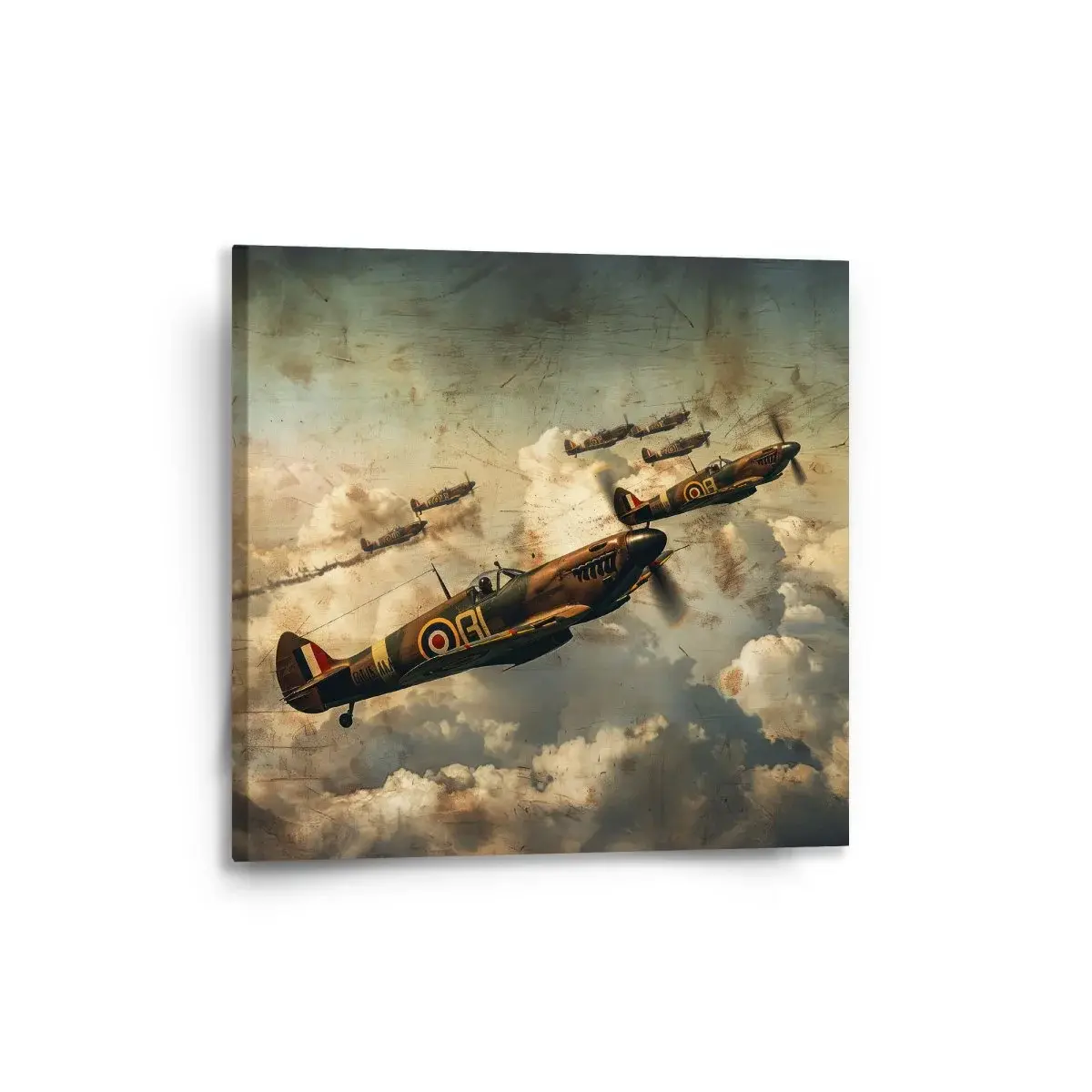 Obraz Stíhačky Spitfire v letecké bitvě - 50x50 cm