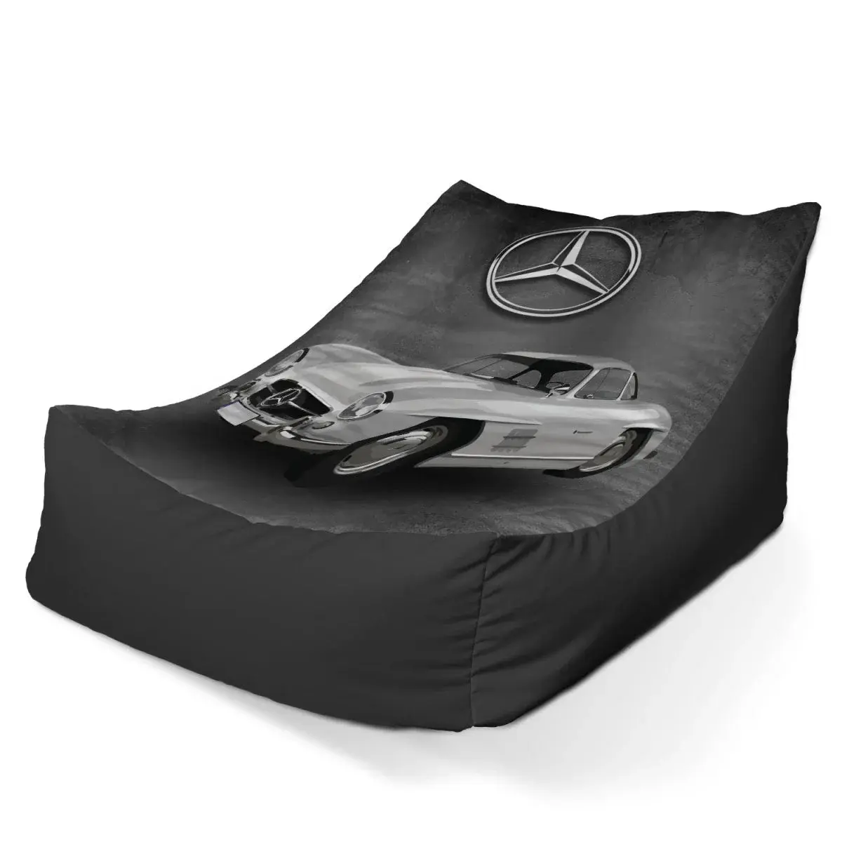 Sedací vak Lounge Mercedes-Benz 300 SL Šedé pozadí - 80 x 95 x 50 cm