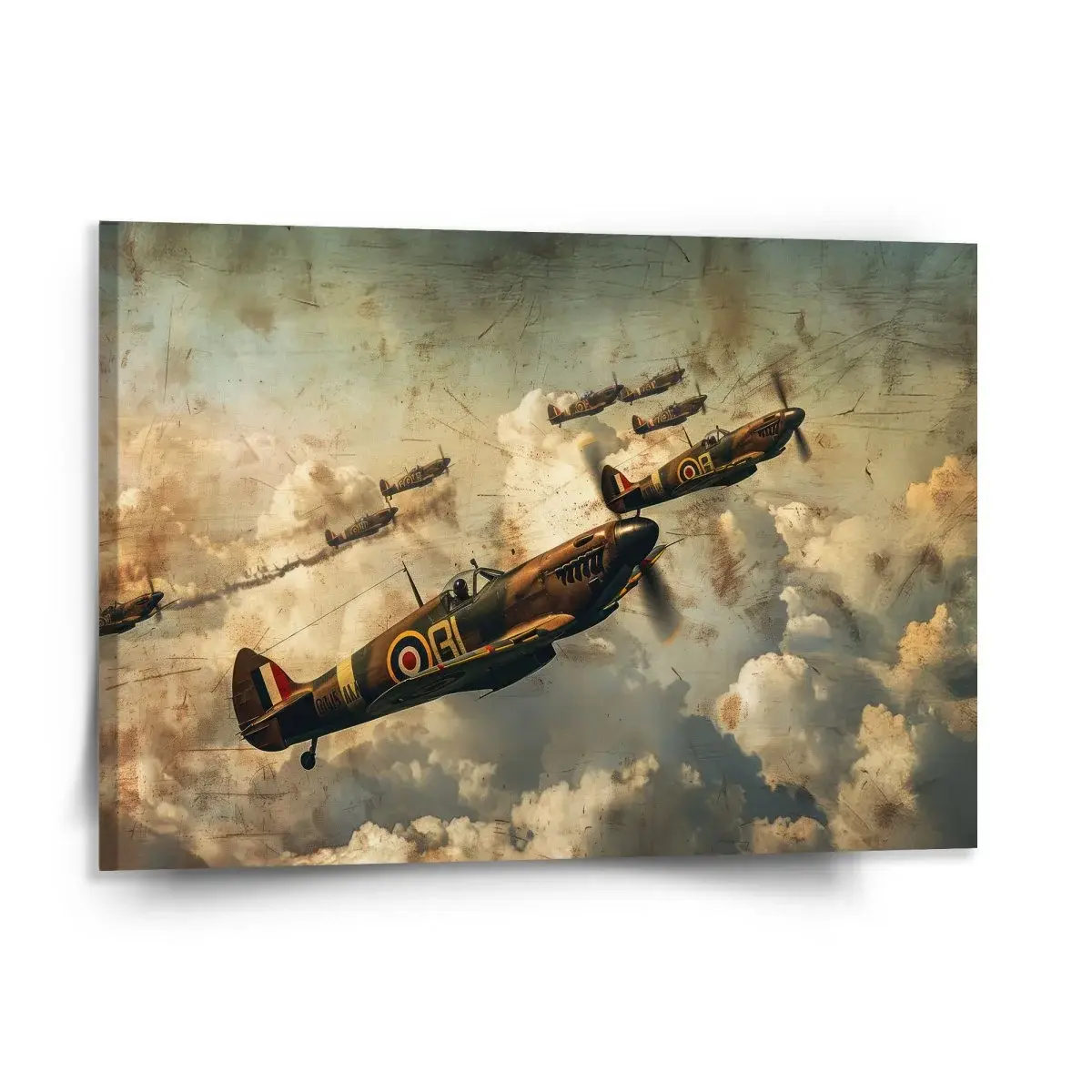 Obraz Stíhačky Spitfire v letecké bitvě - 150x110 cm