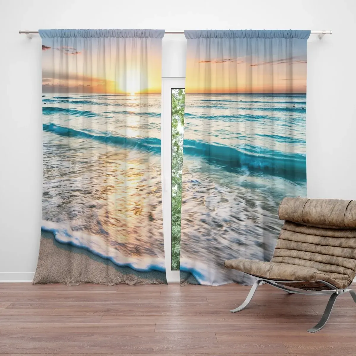 Závěs Vlny: 2ks 140x250cm
