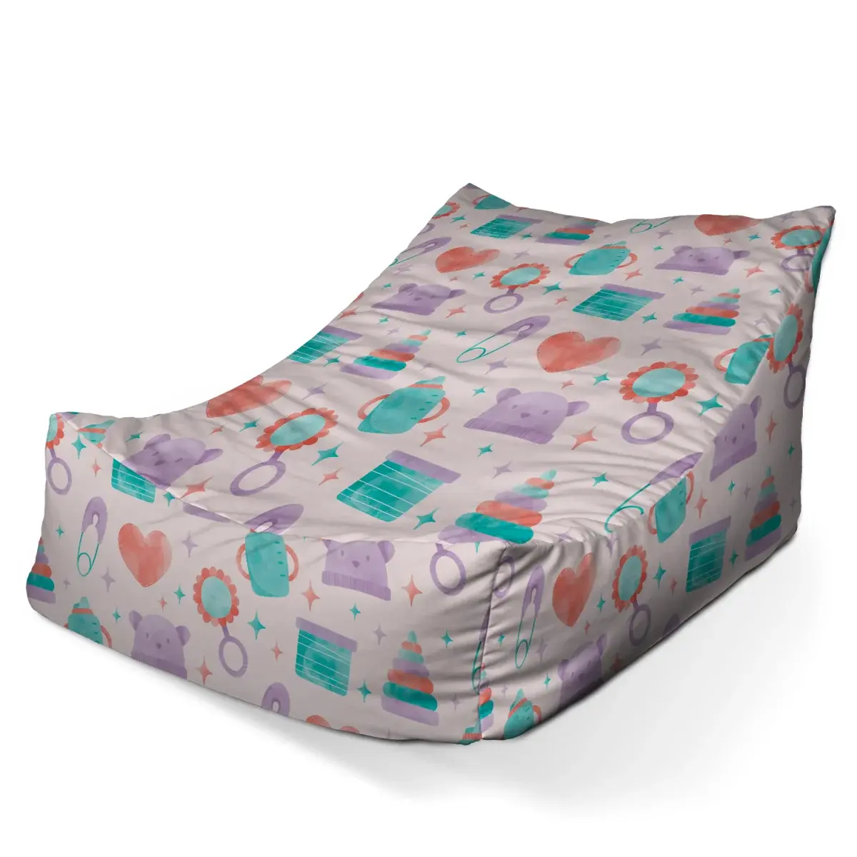 Sedací vak Lounge Chrastítko a čepičky - 120 x 100 x 80 cm