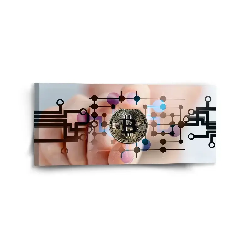 Obraz Bitcoin - 110x50 cm