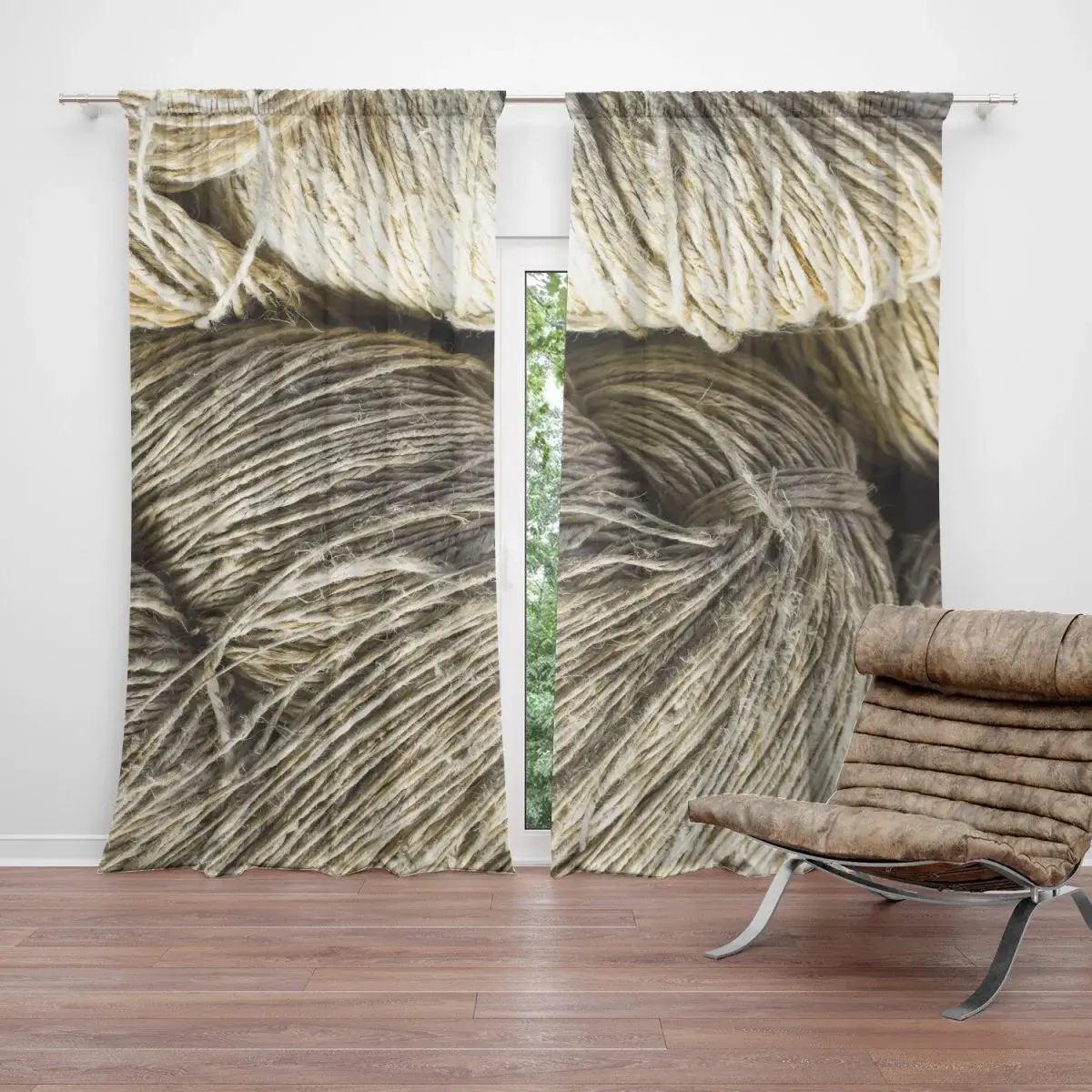 Závěs Provázky: 2ks 140x250cm