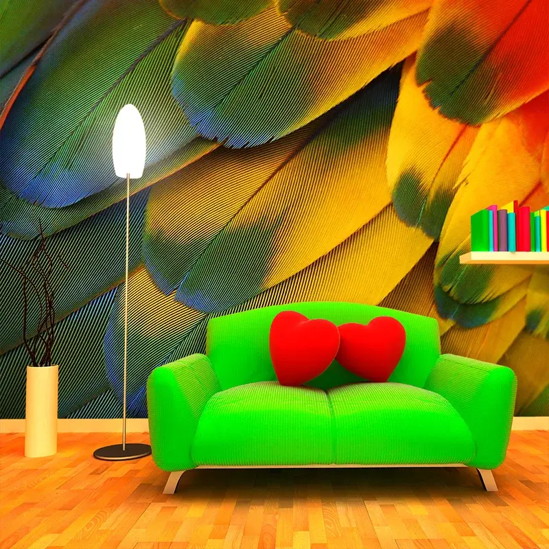 Tapeta Barevné peří - 125x75 cm