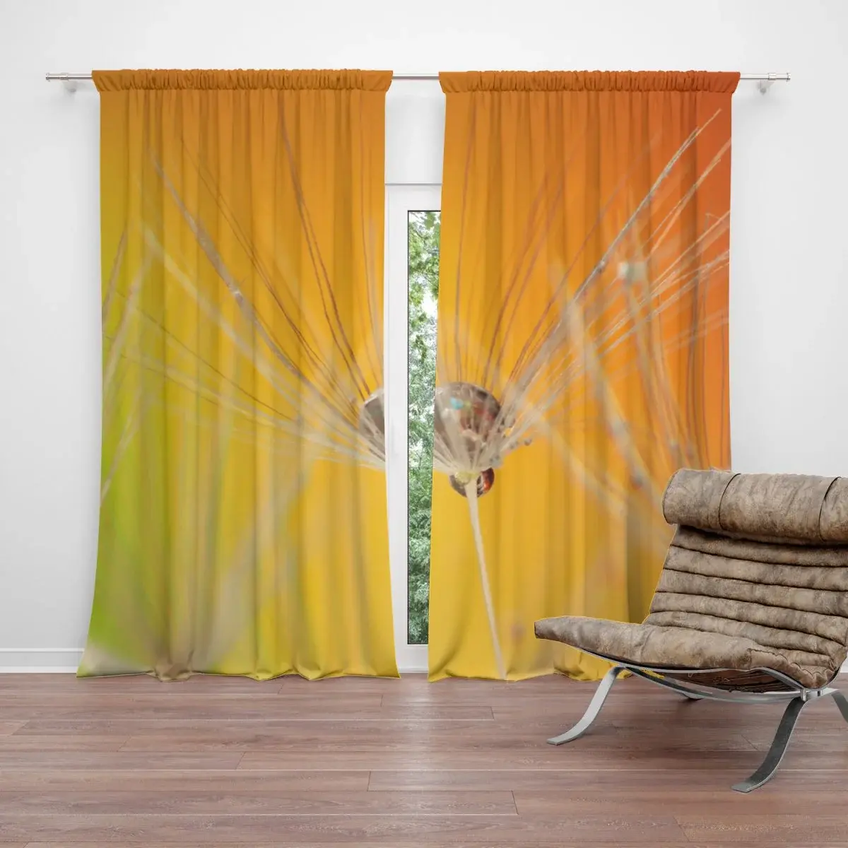 Závěs Odkvetlé pampelišky 2: 2ks 140x250cm