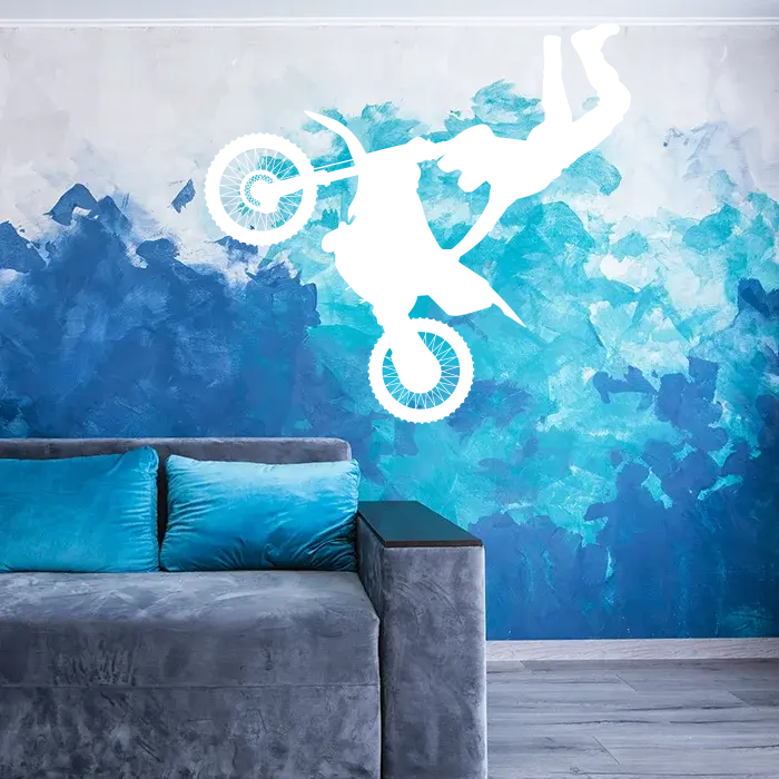 Samolepka na zeď: Motocross 2 - 60x56 cm