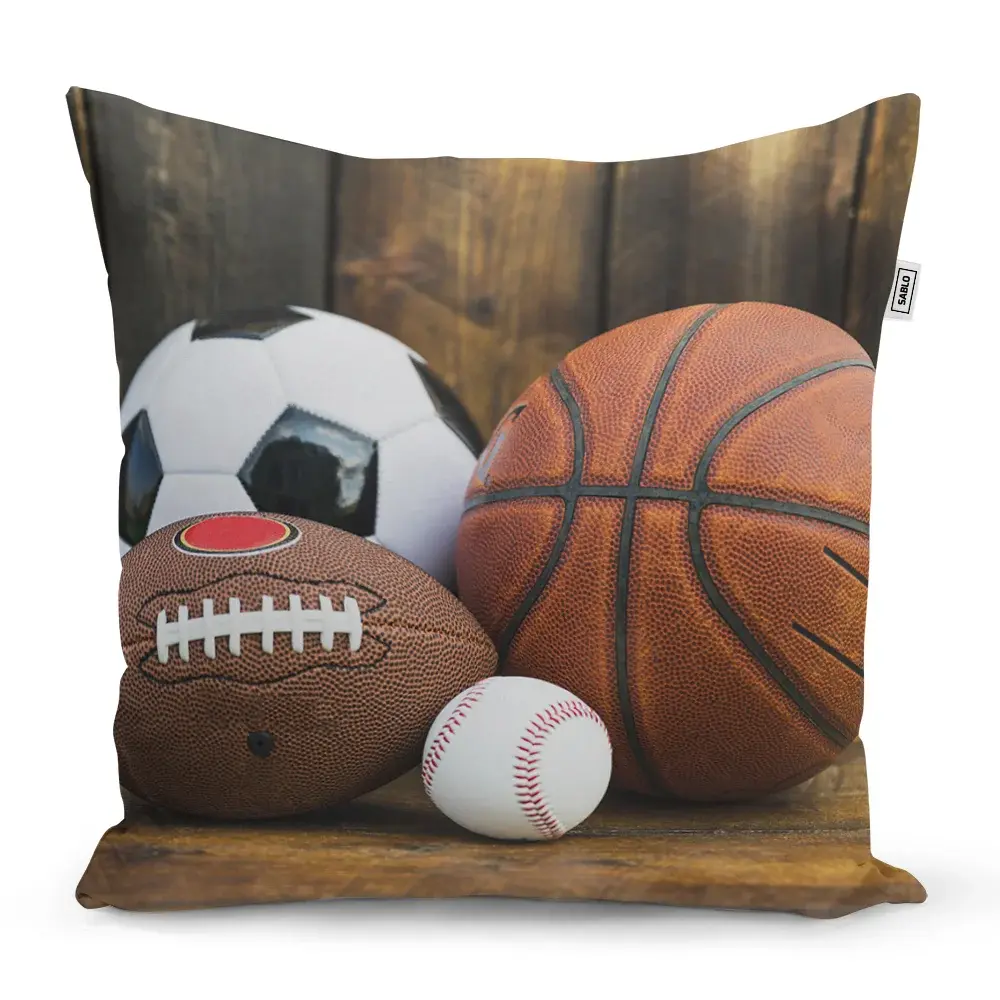 Polštář Sportovní míče - 50x50 cm