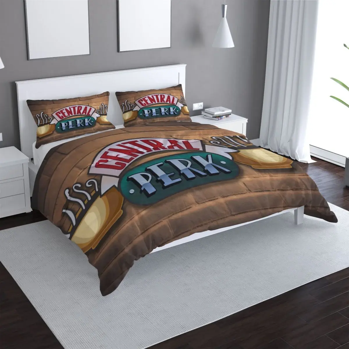 Povlečení Seriál přátelé CENTRAL PERK Cihly - 140x200 / 90x70