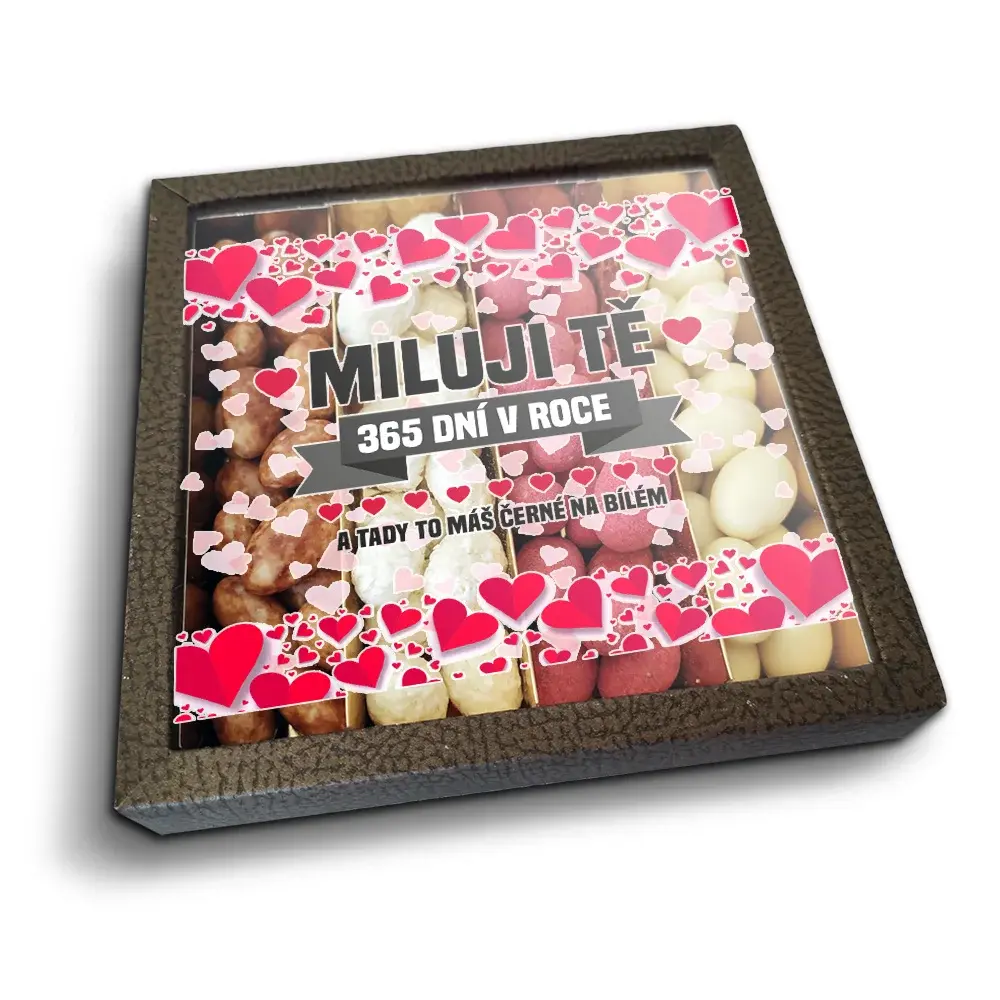 Mandle v čokoládě Miluji Tě 365 dní v roce - 4x 80g