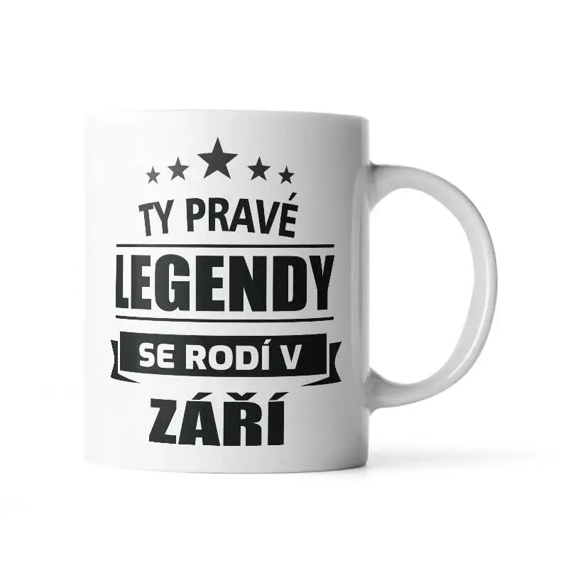 Hrnek Ty pravé legendy se rodí v září - 330 ml - standard