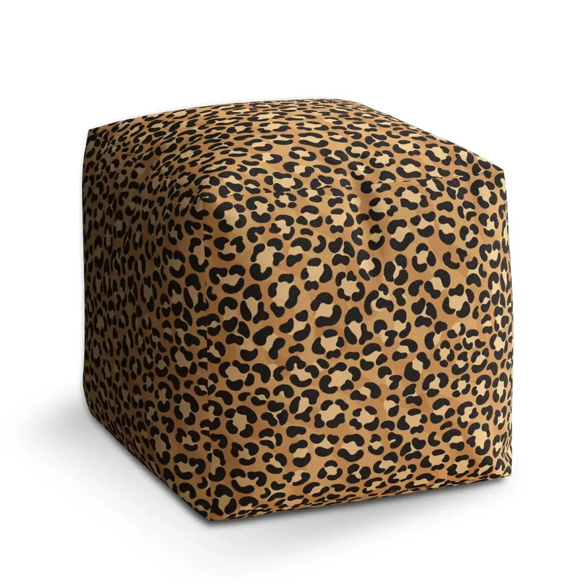 Taburet Cube Gepardí vzor - 40x40x40 cm