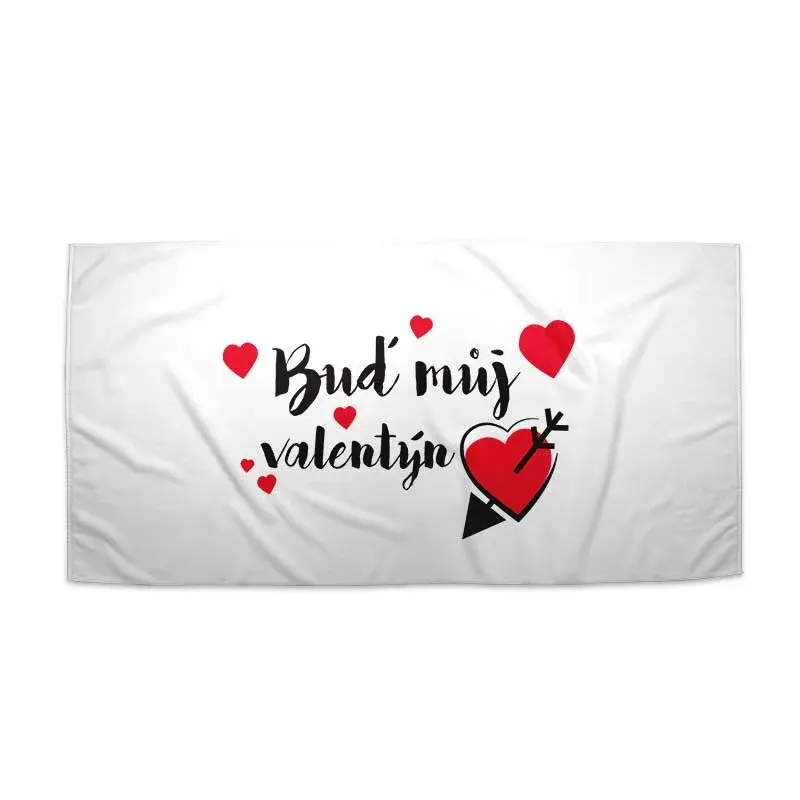 Ručník Buď můj Valentýn - 70x140 cm