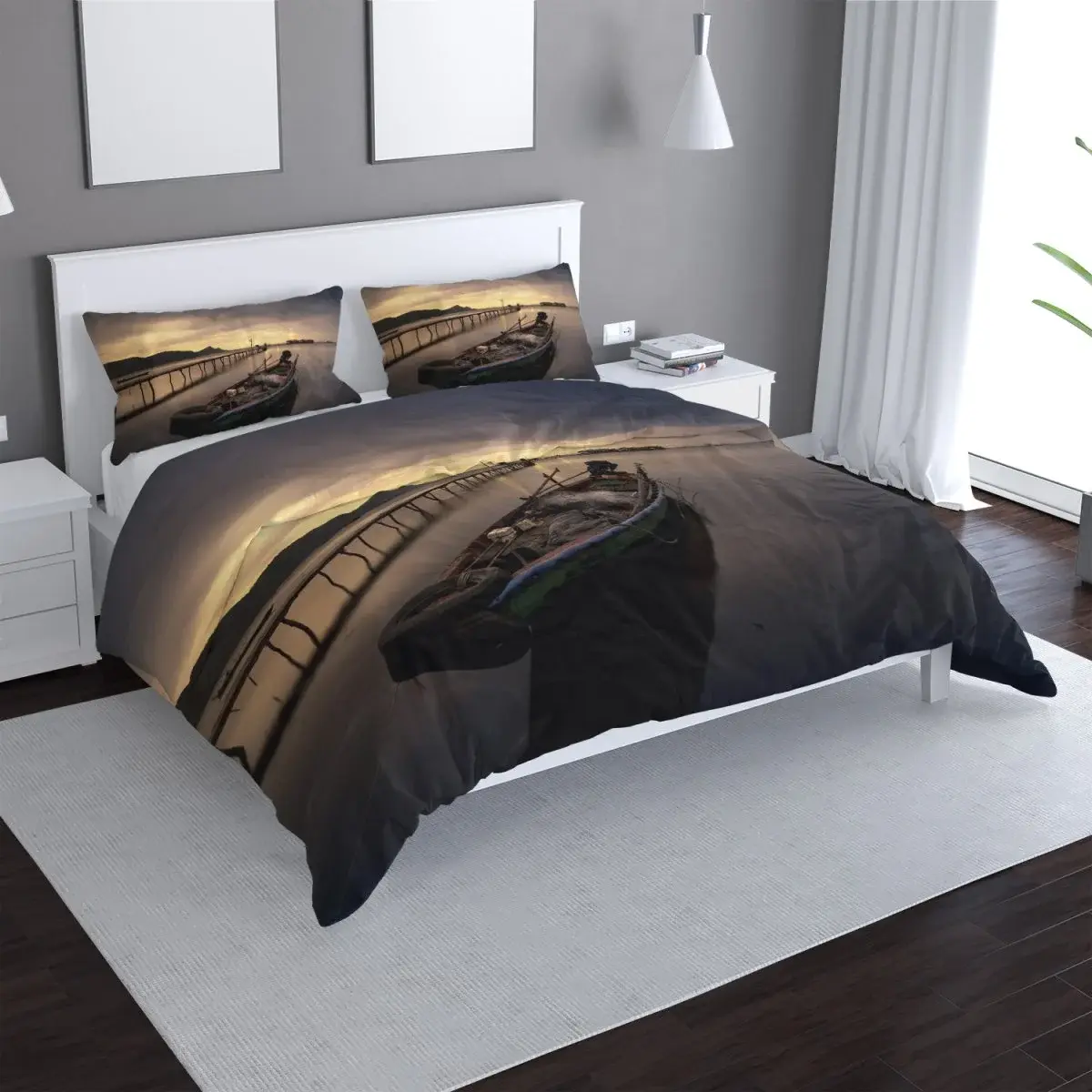 Povlečení Loďka na jezeře 2 - 140x200 / 90x70