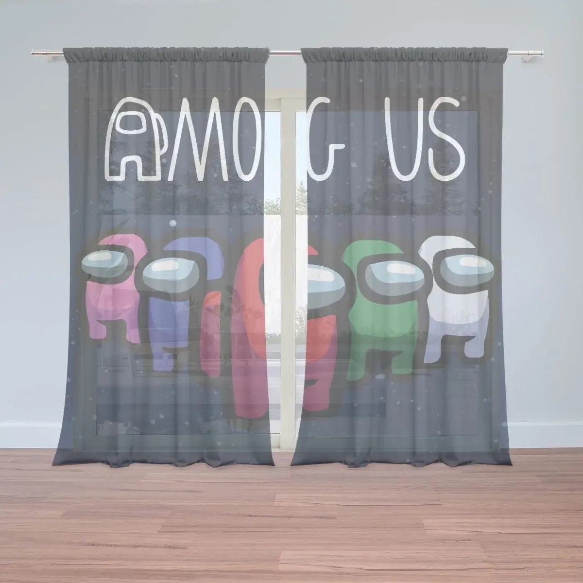 Záclony AMONG US ve vesmíru: 2ks 150x250cm