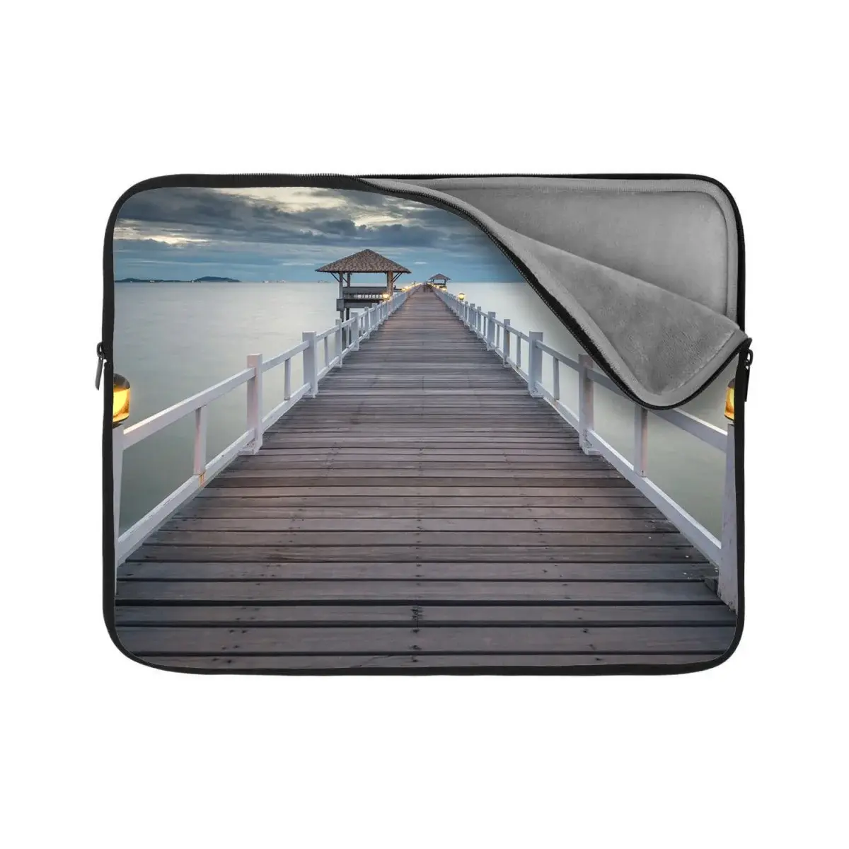 Obal na notebook Dřevěné molo - 17"