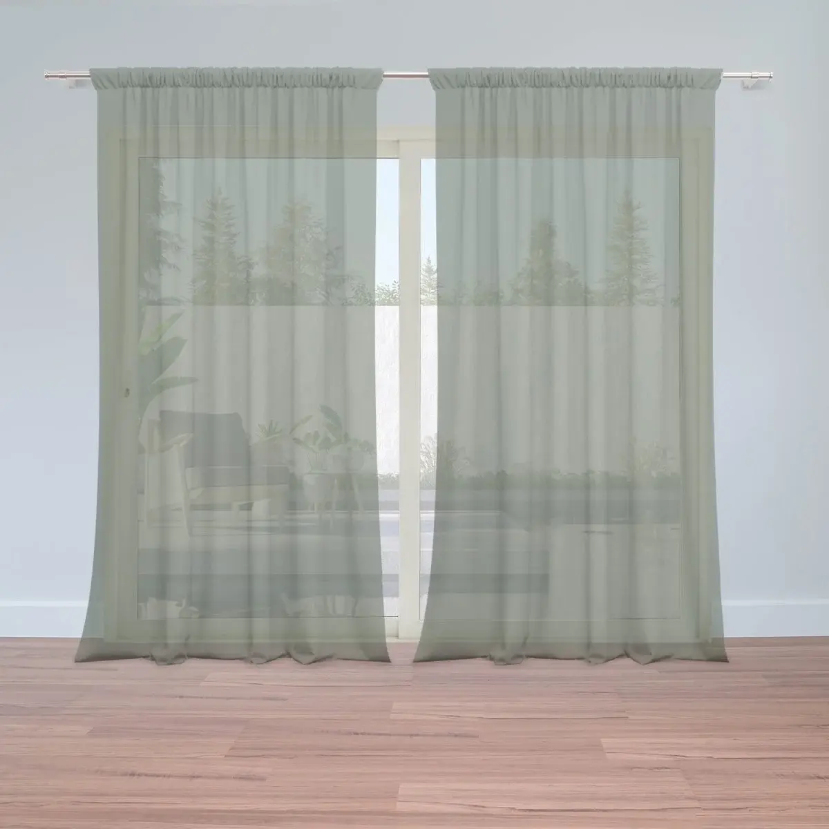 Záclony Vojenská zelená 2: 2ks 150x250cm