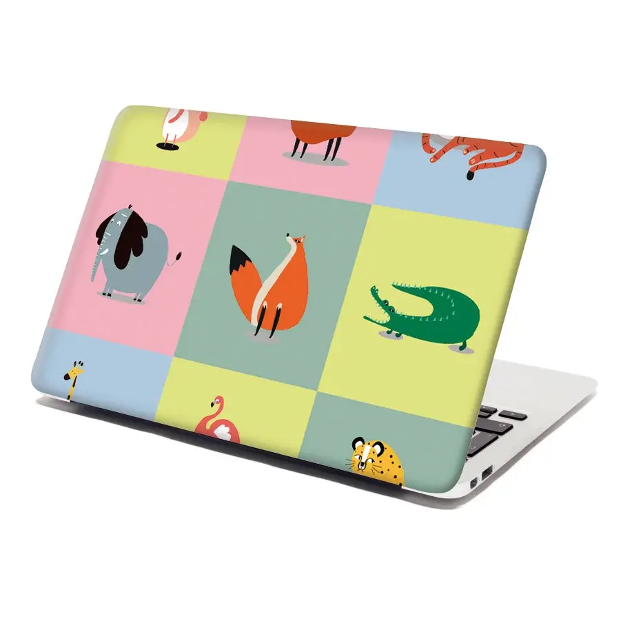 Samolepka na notebook Zvířátka ze Zoo - 38x26 cm