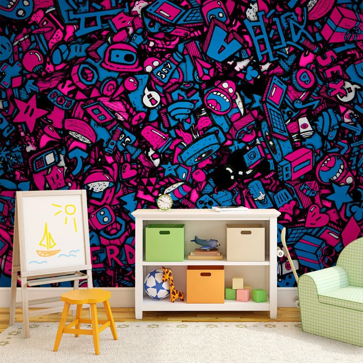 Tapeta Kreslené obrázky - 125x75 cm