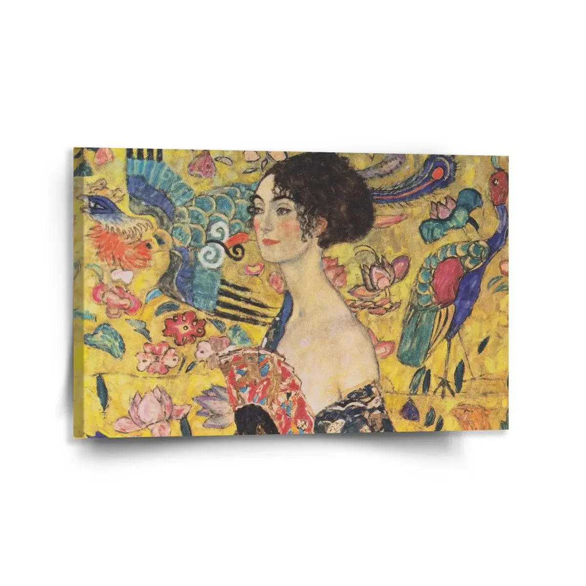 Obraz Dáma s vějířem - Gustav Klimt - 120x80 cm