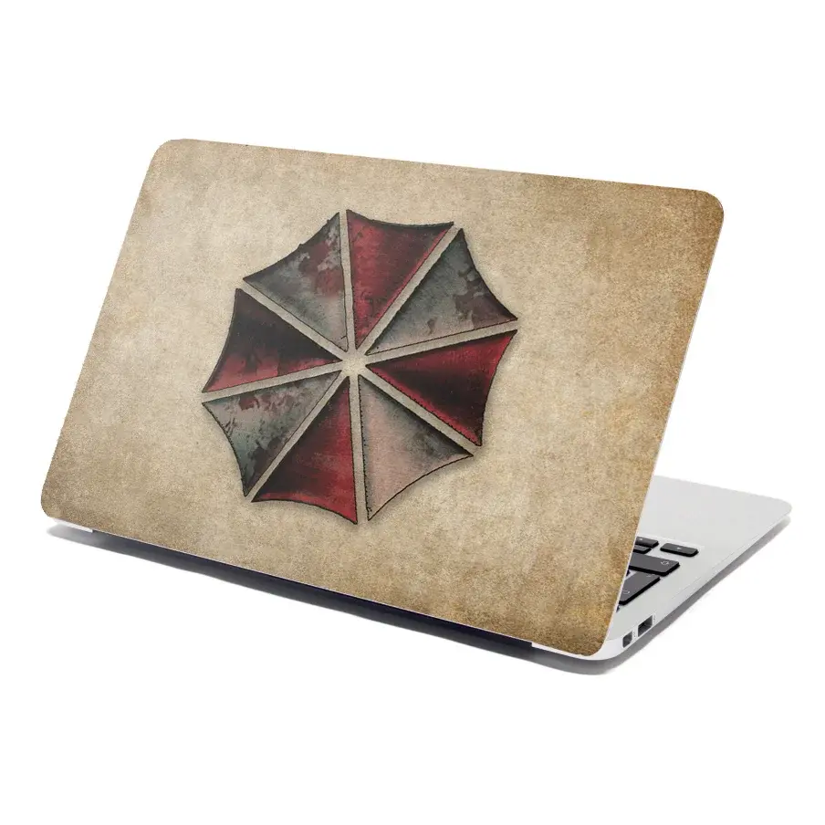 Samolepka na notebook Resident Evil Umbrella Corporation Vintage - 29x20 cm