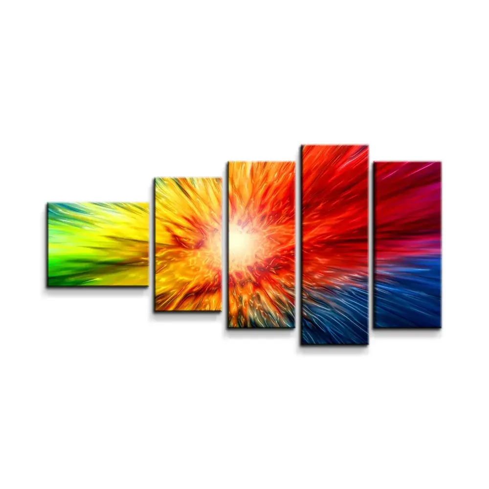Obraz - 5-dílný Barevná exploze - 100x60 cm