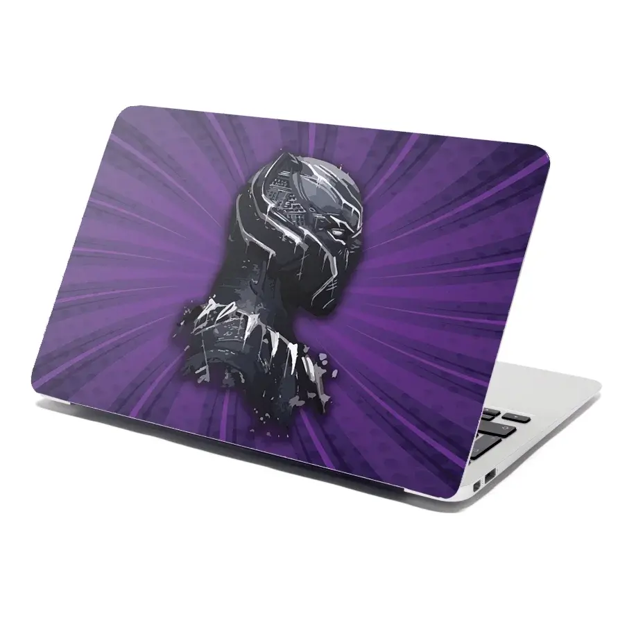 Samolepka na notebook BLACK PANTHER z profilu Fialový - 38x26 cm