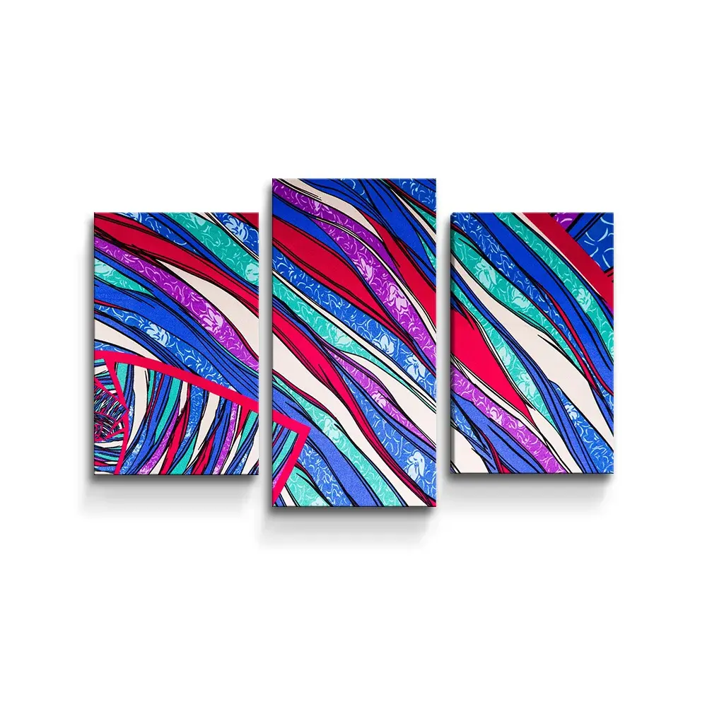 Obraz - 3-dílný Pruhovaný motiv 2 - 75x50 cm