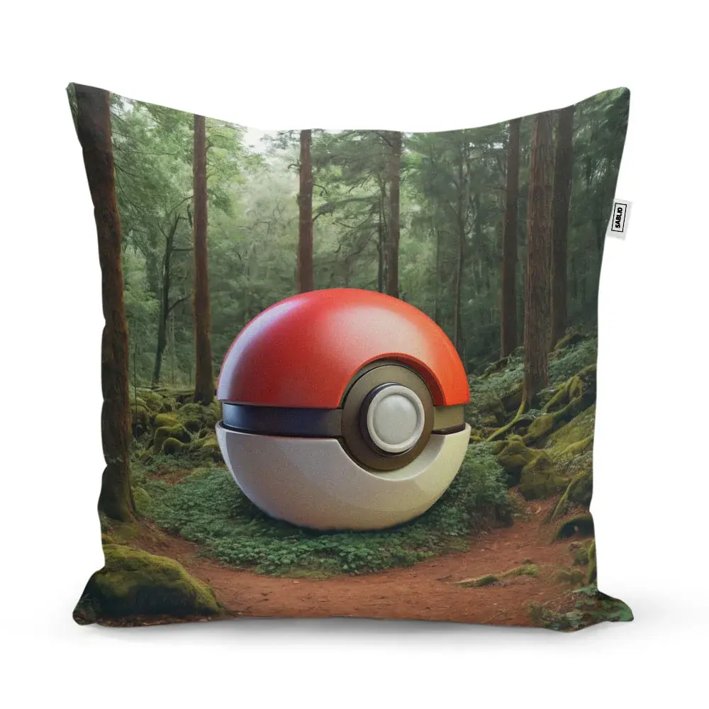 Polštář Pokemon ball Les - 40x40 cm