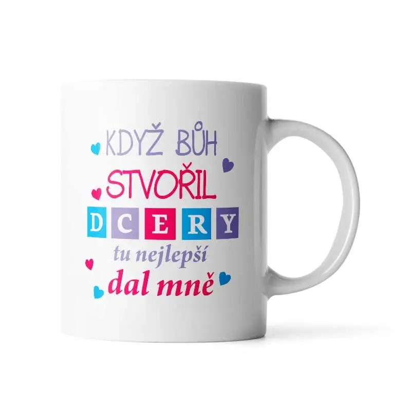 Hrnek Když Bůh stvořil dcery - 200 ml - espresso