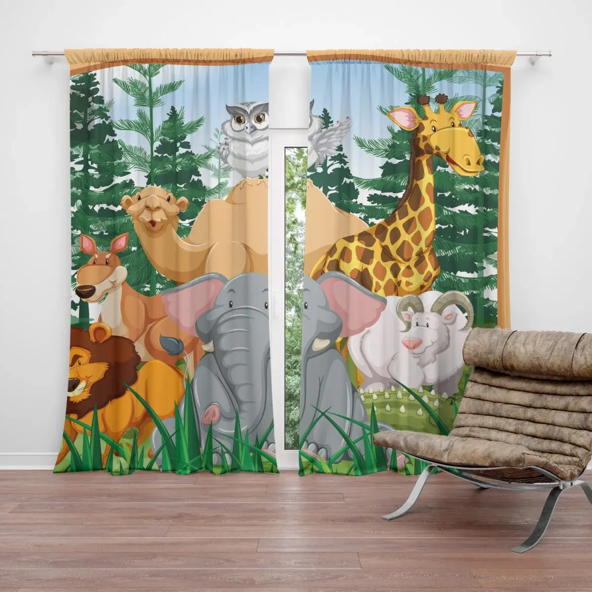 Závěs Zoo: 2ks 140x250cm