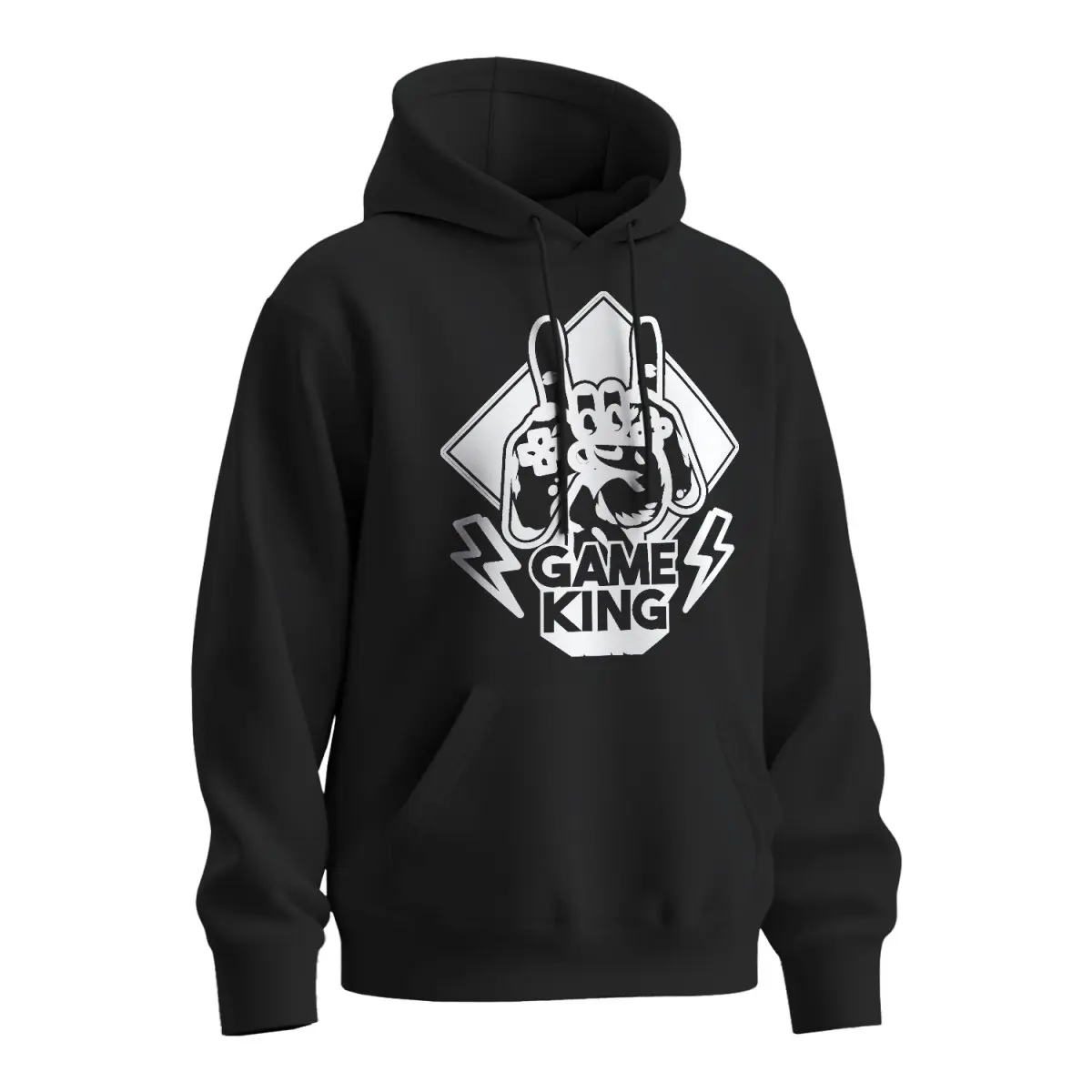 Mikina s potiskem Game King - černá 4XL