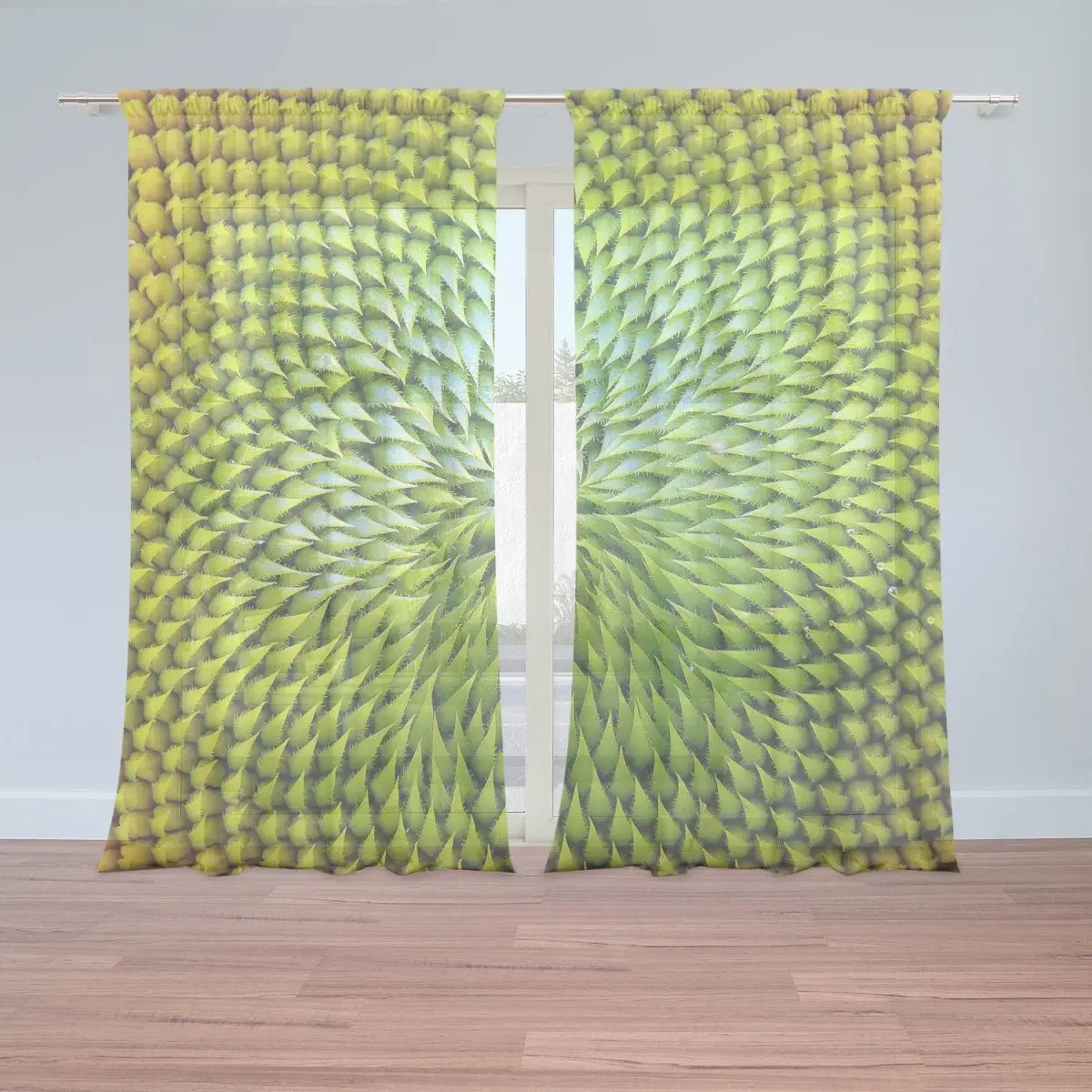 Záclony Detailní květ: 2ks 150x250cm